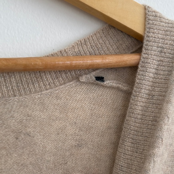 NAADAM Cashmere Boyfriend Cardigan in Oatmeal - Picture 5 of 6